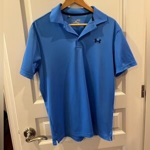 Under Armour Men's Blue Polo Golf Shirt Size M
